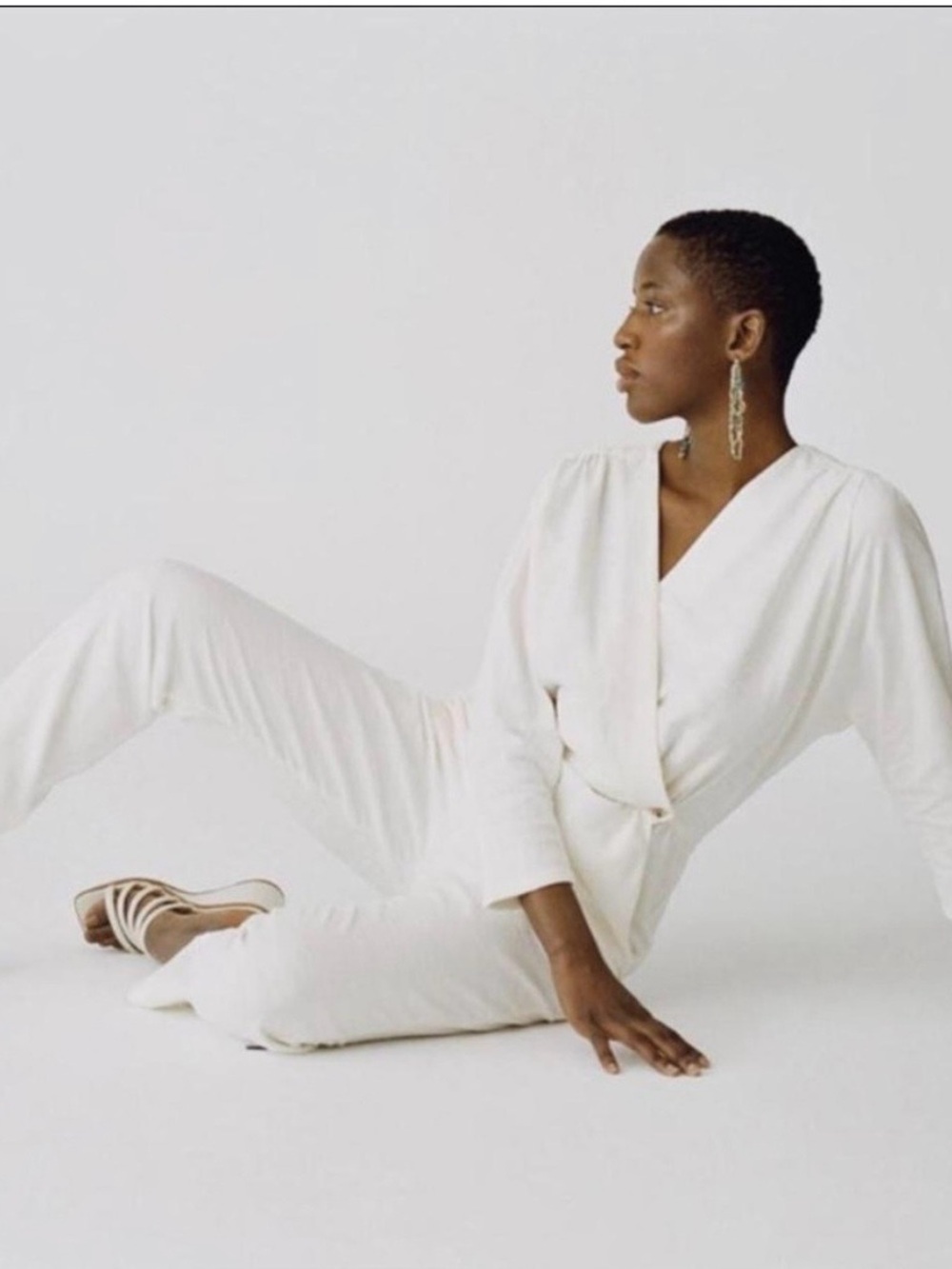 Paloma Wool Cream Wrap Jumpsuit